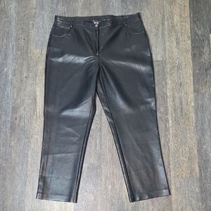 Women's Black Faux Leather Pants